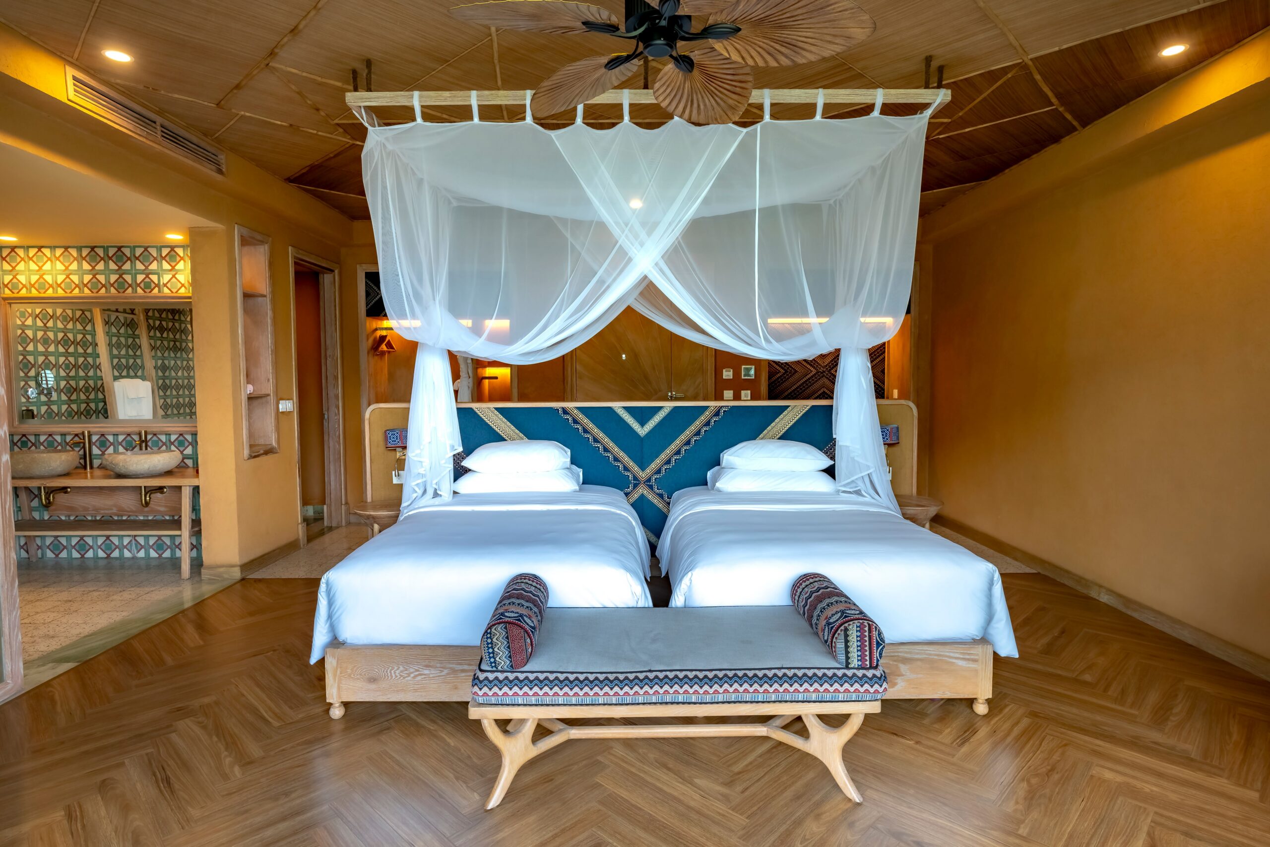 A mattress converter means you can just scooch those two singles together to make a comfy king bed! A mattress converter means you can just scooch those two singles together to make a comfy king bed!